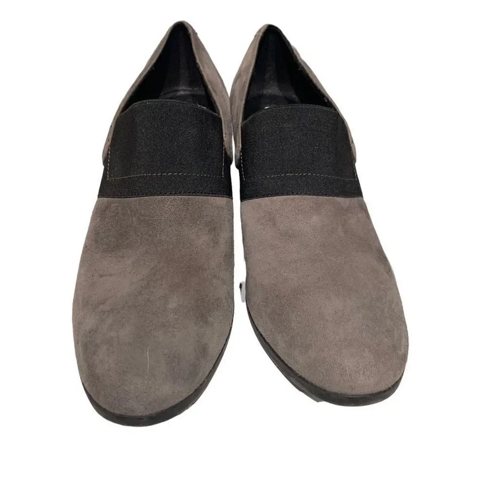 Geox Respira Suede Wedge Heel Grey, Excellent Pre-Loved Condition‎ Sz 39 (8.5)